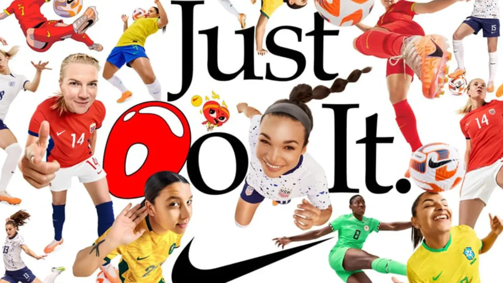 Nike Women’s World Cup 2025 billboard reading What The Football in global rollout
